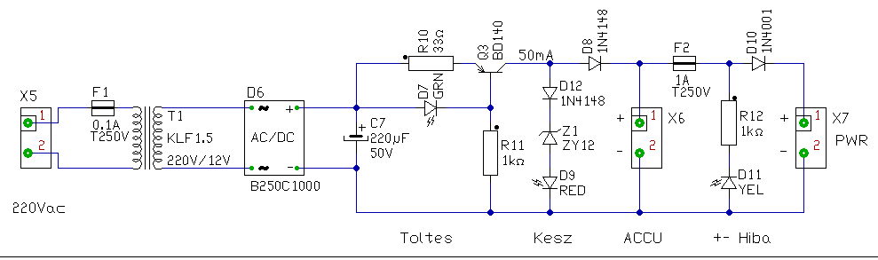 Akkumulator tolto bekotesi rajz 12v