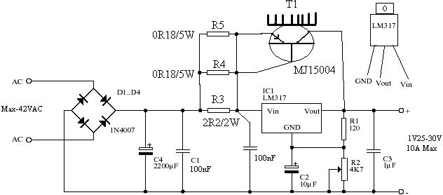 Lm317 kapcsolások