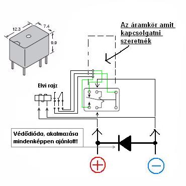 Öntartás kapcsolási rajza