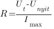 R={U_t - U_nyit}/I_max