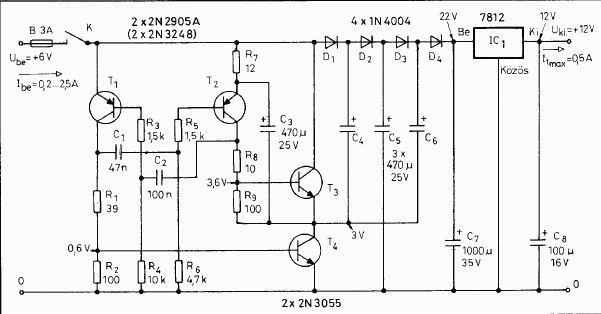 6 Voltról 12 Voltra Kapcsolási Rajz