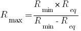 R_max={R_min*R_eq}/{R_min-R_eq}