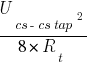 {U_{cs-cs tap^2}}/{8*R_t}