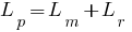 L_p=L_m+L_r L_p=L_m+L_r
