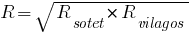 R = sqrt{R_{sotet} * R_{vilagos}}