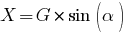 X=G*sin(alpha)