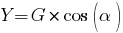 Y=G*cos(alpha)