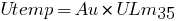 Utemp = Au * ULm35