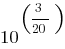 10^(3/20)