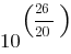 10^(26/20)
