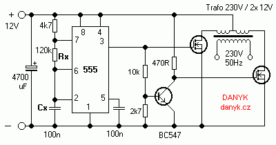 Autó Inverter Kapcsolási Rajz