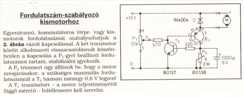 12v 15 A Motor Fordulatszám Szabályzó Kapcsolási Rajz