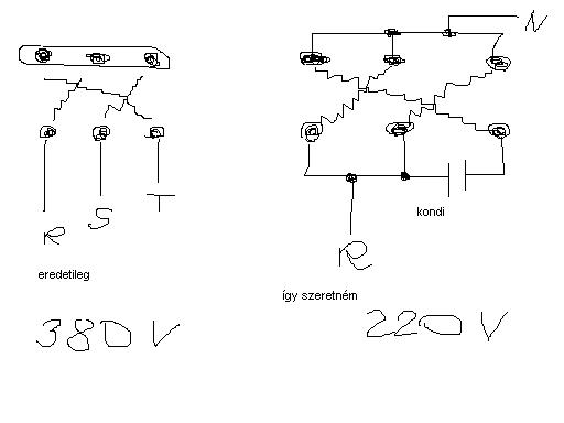 3 Fázisú Motor Bekötése 1 Fázisra Rajz
